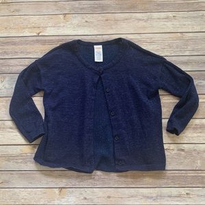 GYMBOREE BLUE METALLIC KNIT CARDIGAN SZ 4